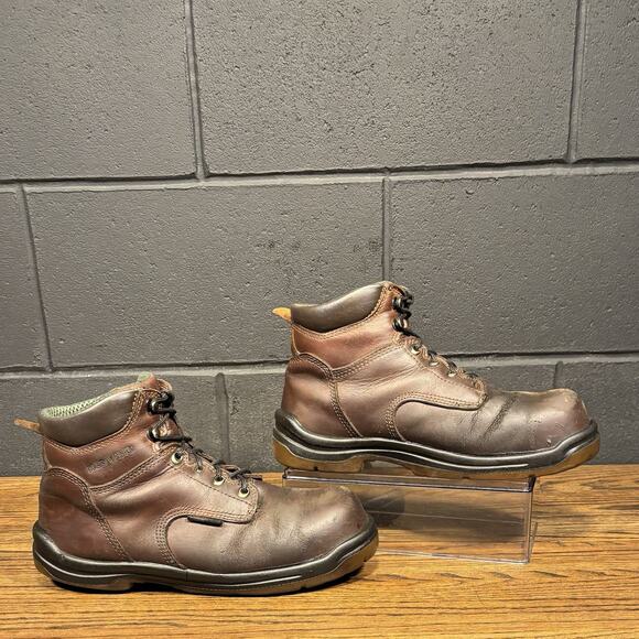 Red Wing Men’s 9.5 Steel Toe Work Boots Brown Lace-Up Safety Boots main image 5